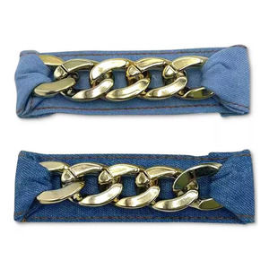 INC INTERNATIONAL CONCEPTS 2-Pc. Gold-Tone Chain & Denim Hair Barrette Set